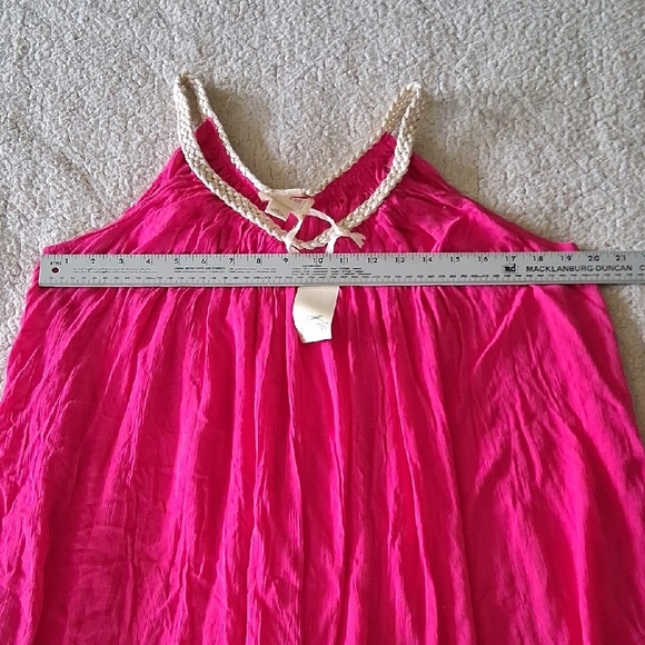 New Sand & Spirit Fuchsia Dress with Braided Neckline - Picture 3 of 5